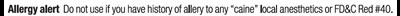 Allergy Alert (Gingicaine Allergy Alert 001)